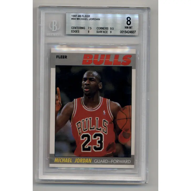 Michael Jordan 1987-88 Fleer #59 BGS 8 Near Mint