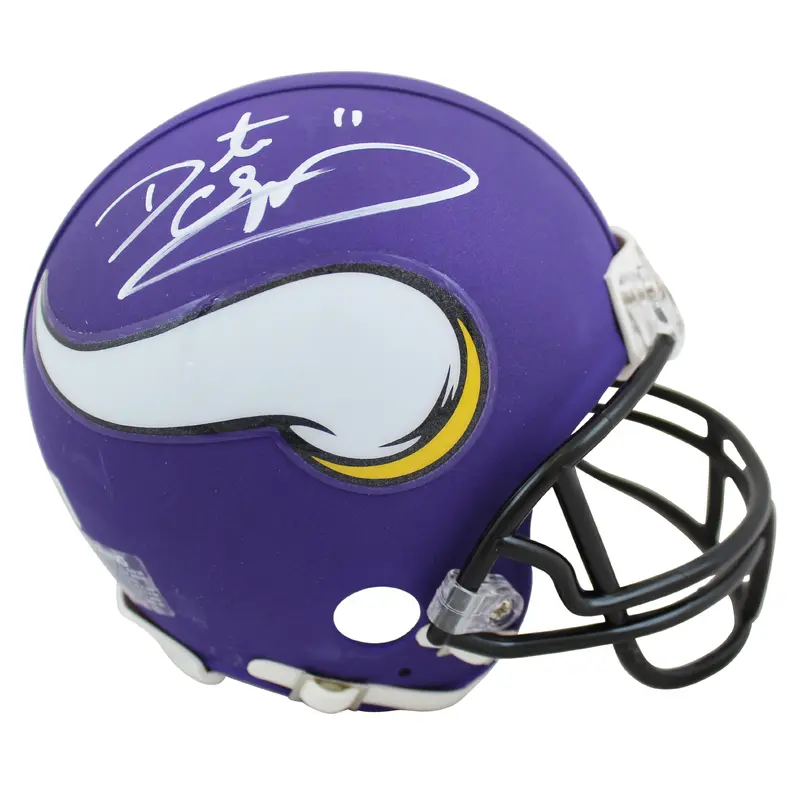 Vikings Daunte Culpepper Authentic Signed Rep Mini Helmet BAS Witnessed