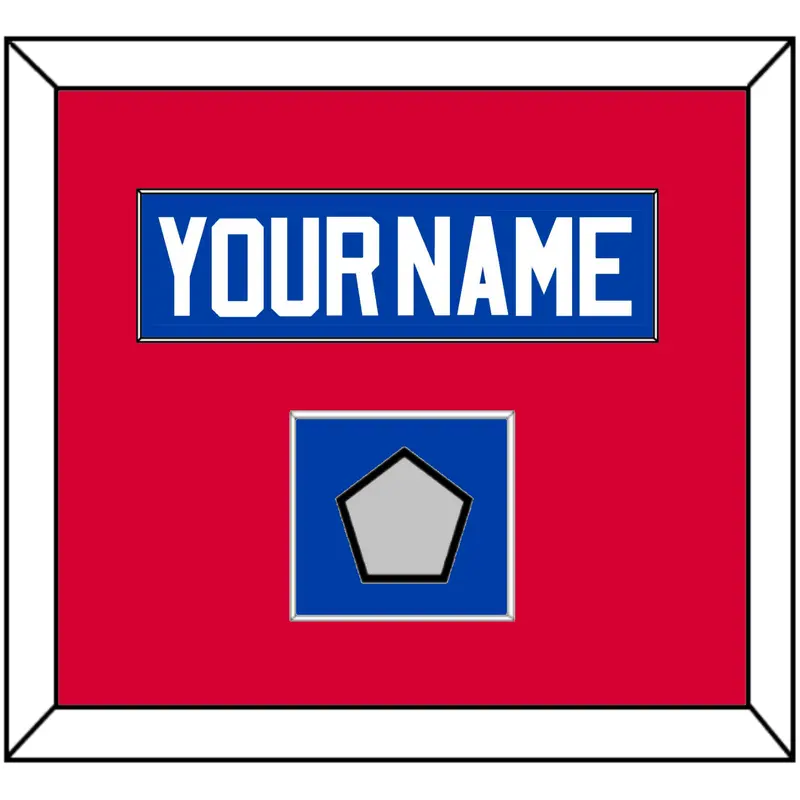 Detroit Name & Champions Patch - Road Blue (1981-1996) - Single Mat 2