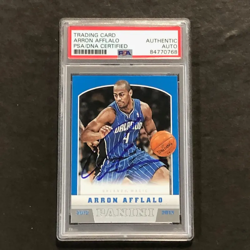 2012-13 Panini Basketball #16 Arron Afflalo Signed Card AUTO PSA/DNA Slabbed Magic