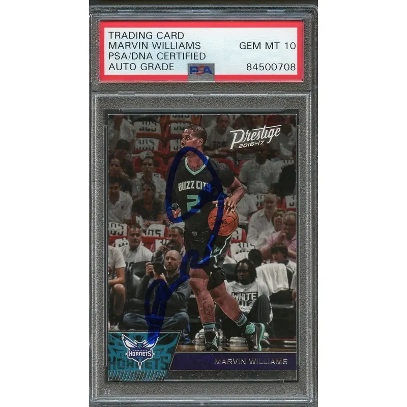 2016-17 Panini Prestige #114 Marvin Williams Signed AUTO 10 PSA Slabbed Hornets