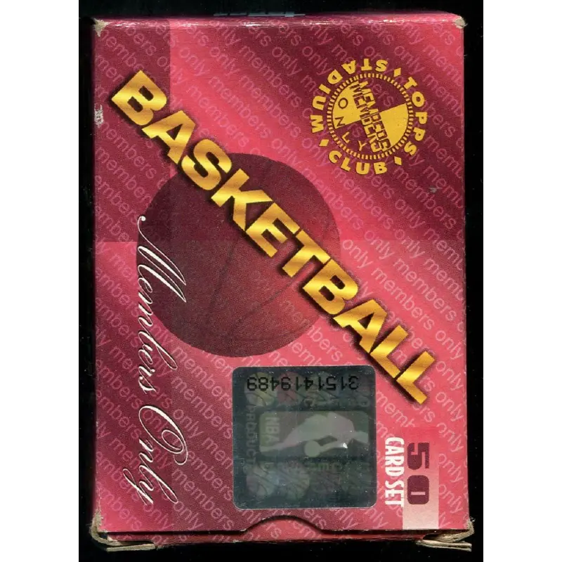 1995 Topps Stadium Club Basketball Members Only Factory Set (50)
