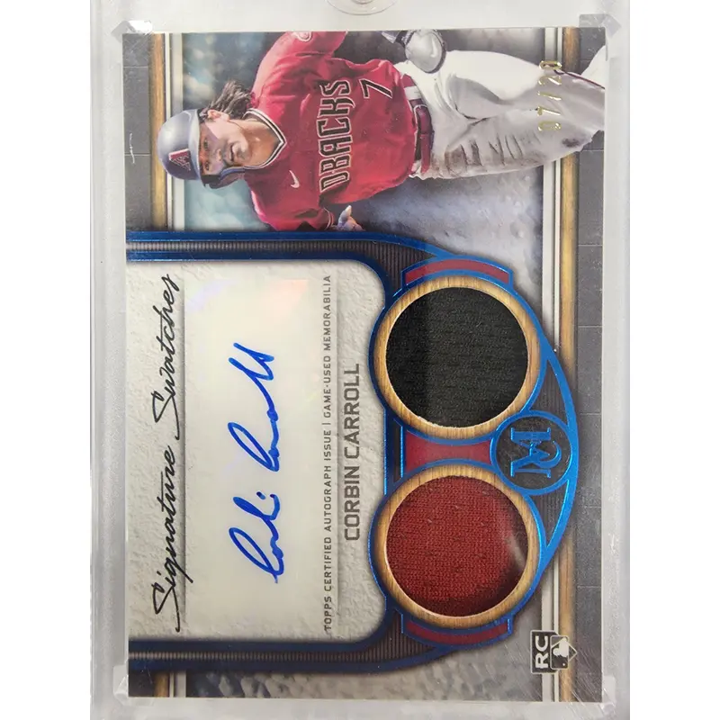 Corbin Carroll 2023 Museum Collection Signature Swatches Blue #7/20