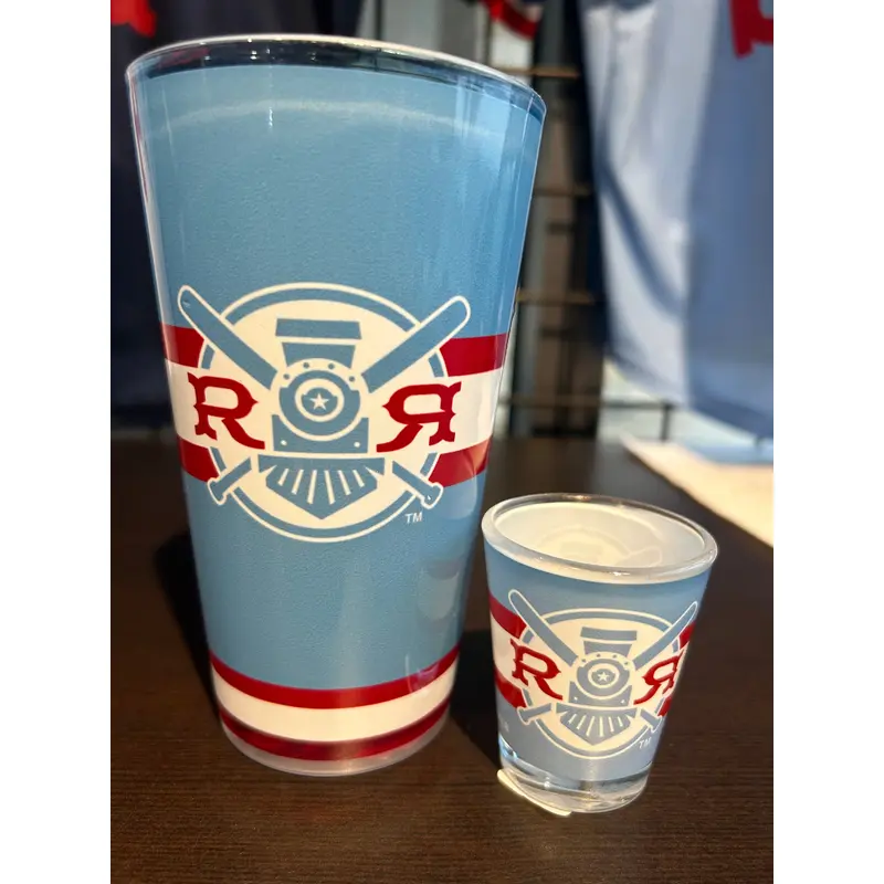 Round Rock Express Fauxback Pint/Shot Glass Bundle
