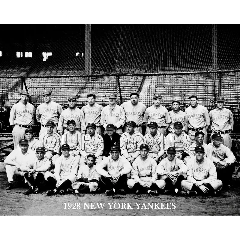 1928 New York Yankees 8X10 Photo - Gehrig Ruth Hoyt Lazzeri - 2199