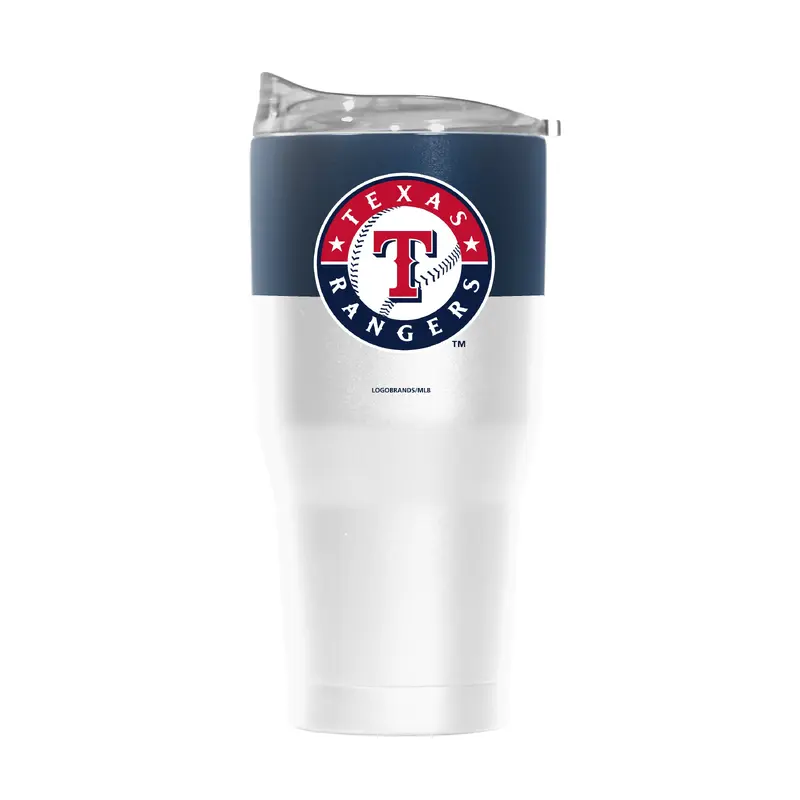 Texas Rangers 30oz Colorblock White Powder Coat Tumbler