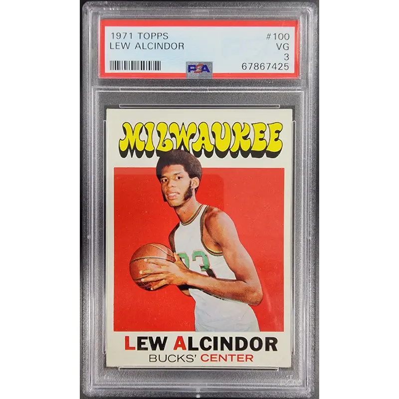 Lew Alcindor 1971 Topps #100 PSA 3 Very Good
