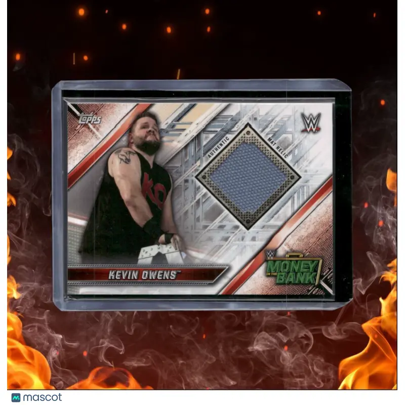 2019 Topps Kevin Owens Event-Used Canvas Mat Relic Money In the Bank 2018