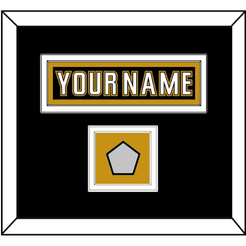 Anaheim Nameplate & Stanley Cup Champions Patch - Home Black (2006-2014) - Double Mat 3