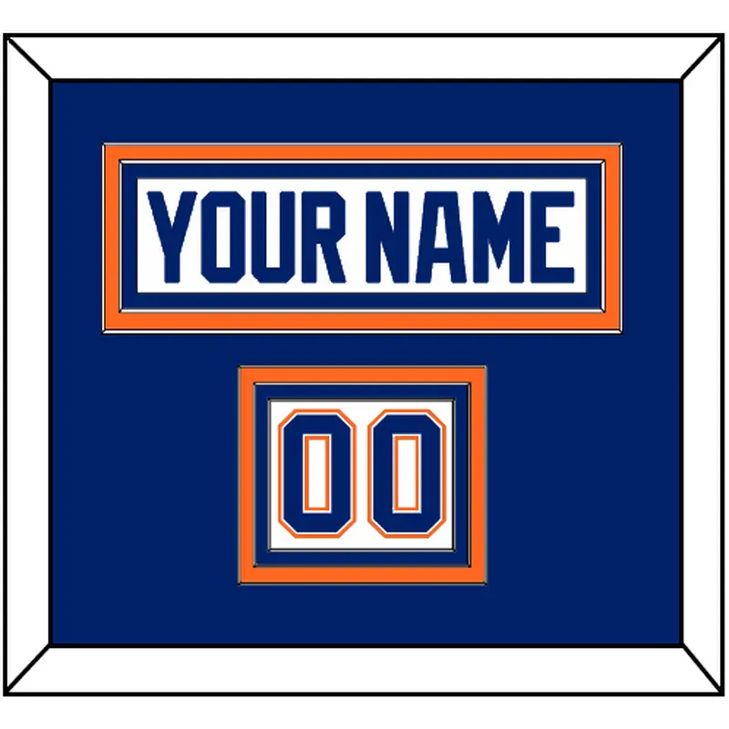Edmonton Nameplate & Number (Shoulder) - Home White (1981-1994) - Triple Mat 2