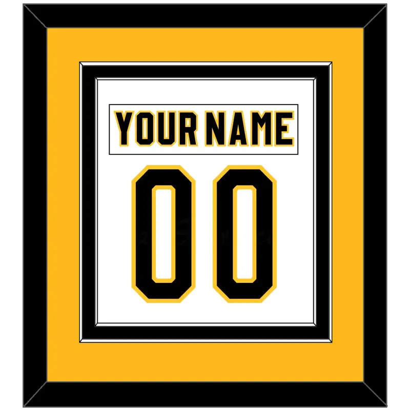 Pittsburgh Nameplate & Number (Back) Combined - Home White (1980-1981) - Double Mat 3