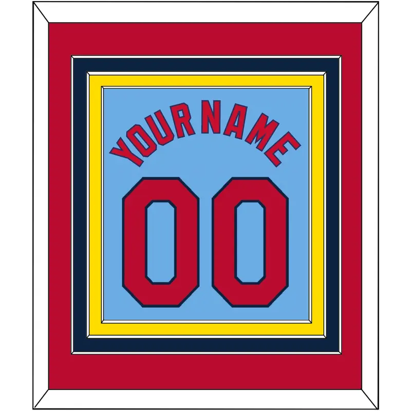St. Louis Name & Number - Alternate Road Powder Blue - Triple Mat 2