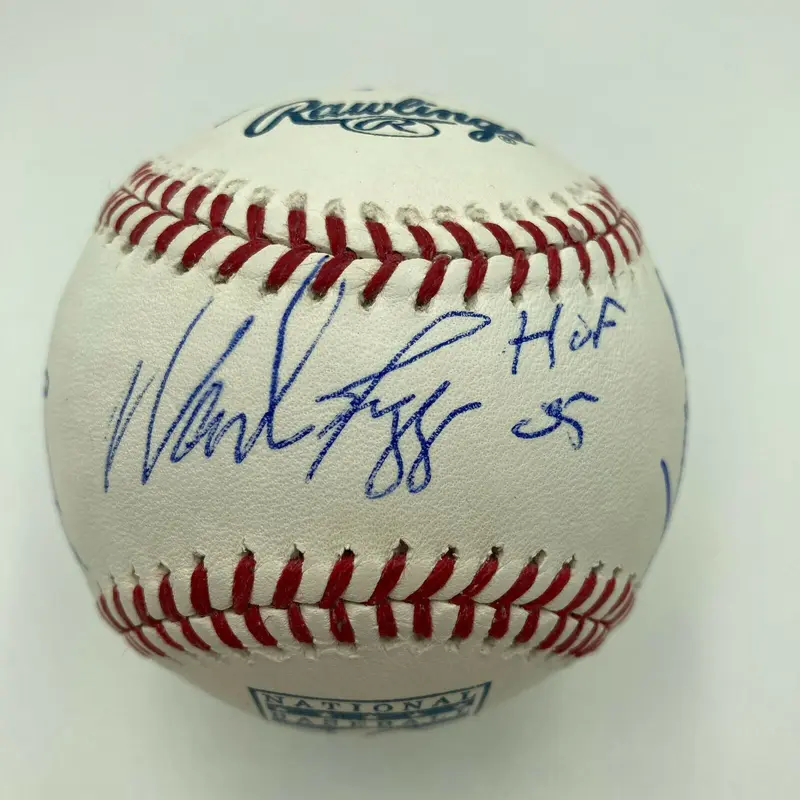 Hall Of Fame Induction Multi Signed Baseball Al Kaline Ozzie Smith Glavine JSA