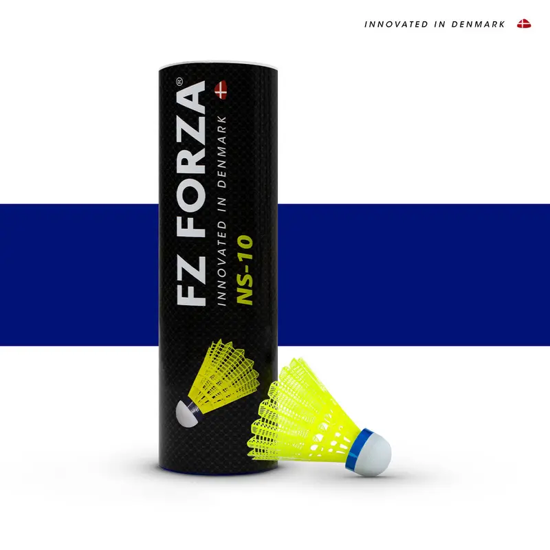NS 10 Nylon Badminton Shuttlecock, Medium Speed (6 Pieces) Fz Forza | Kibi Sports