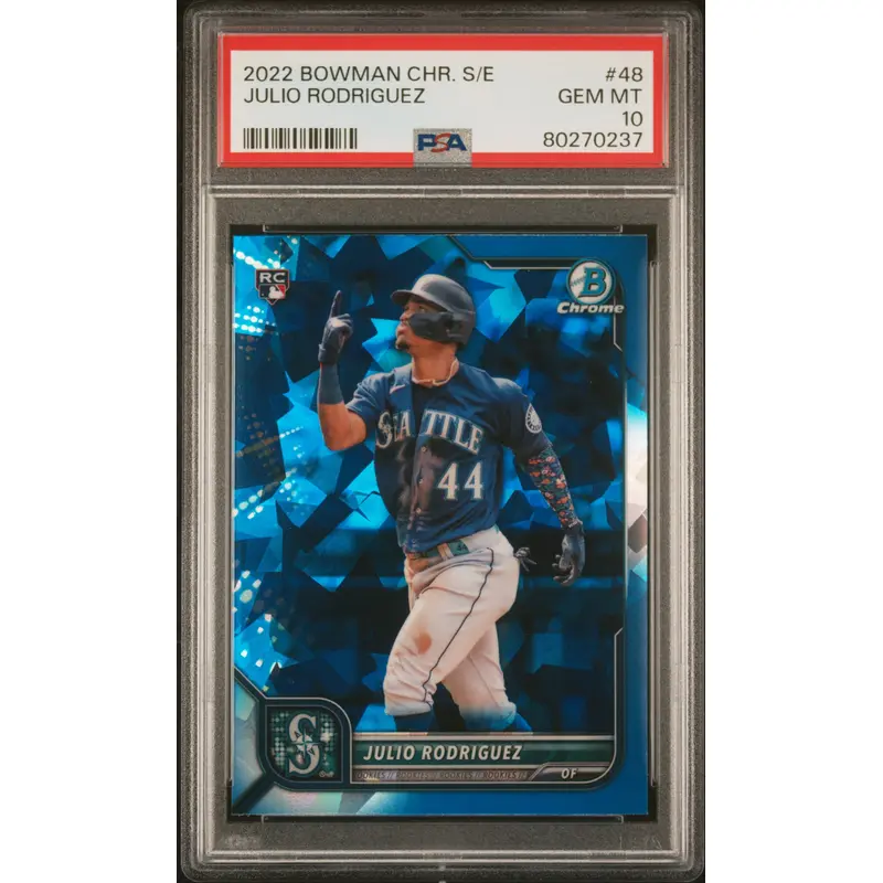 Julio Rodriguez 2022 Bowman Chrome Sapphire #48 PSA 10 Gem Mint