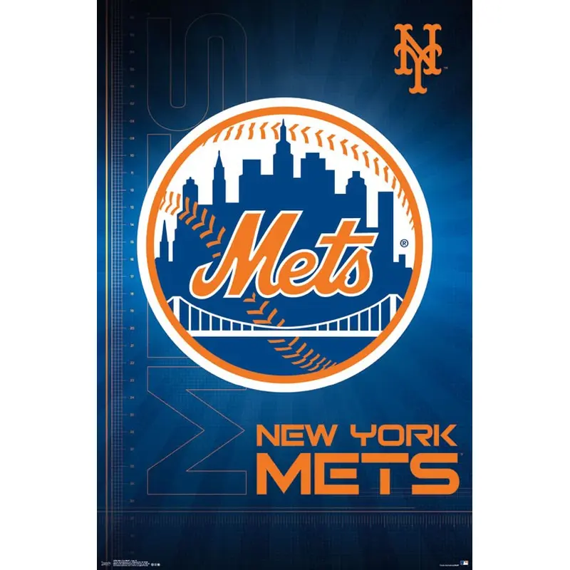 New York Mets Official MLB Baseball Team Logo Poster - Trends International