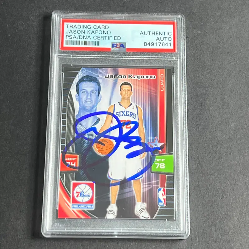 2009-10 Panini Adrenalyn Jason Kapono Signed Card AUTO PSA/DNA Slabbed Bobcats