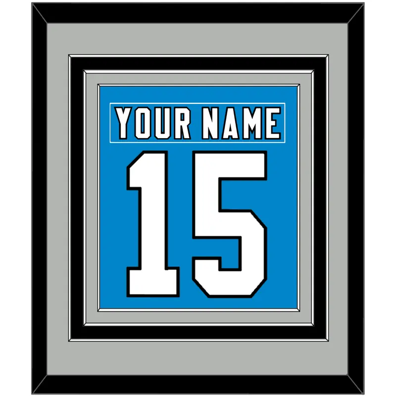 Carolina Nameplate & Number (Back) Combined - Home Blue - Triple Mat 4