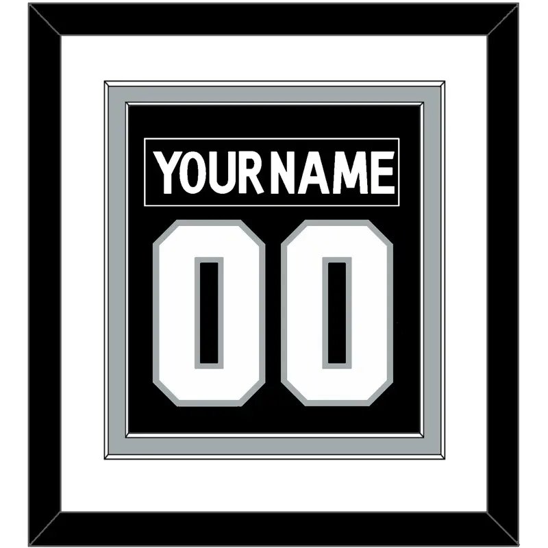 Los Angeles Nameplate & Number (Back) Combined - Home Black (2011-2017) - Double Mat 1