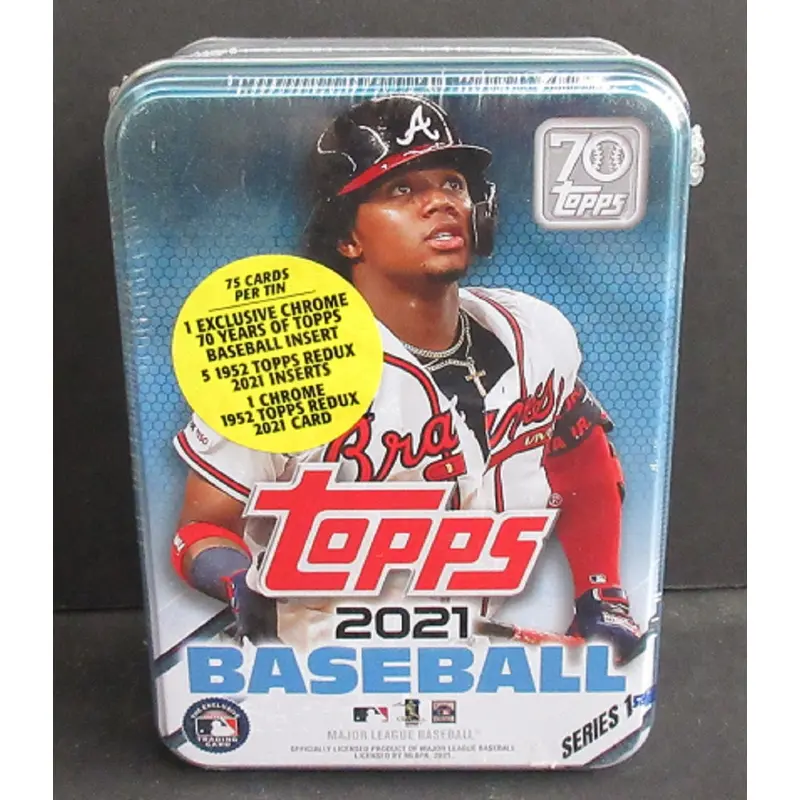 2021 Topps Baseball Series 1 Collectible Tin (Box) (75 Cards)