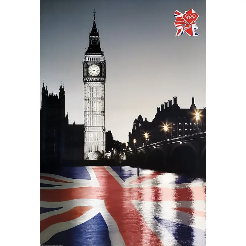 London 2012 Olympics "Big Ben/Paint the Thames" Official Poster - Pyramid (UK)