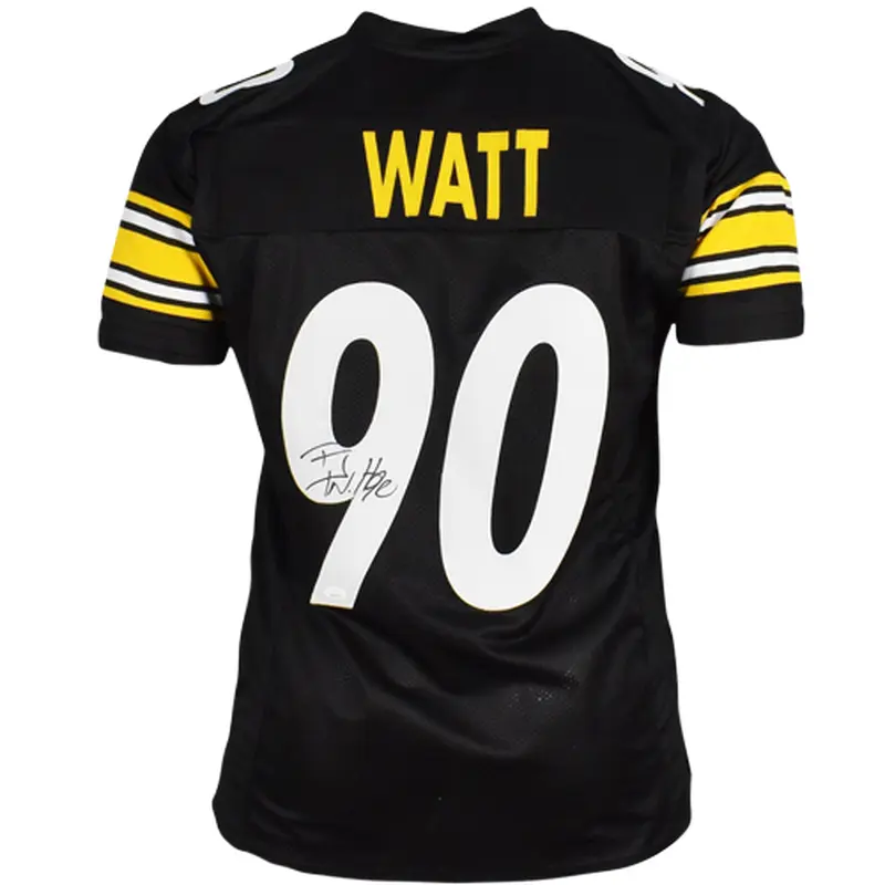 T.J. Watt Autographed Pittsburgh (Black #90) Custom Jersey - Beckett
