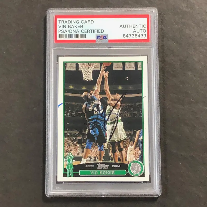 2003-04 Topps Basketball #143 Vin Baker Signed Card AUTO PSA/DNA Slabbed Celtics