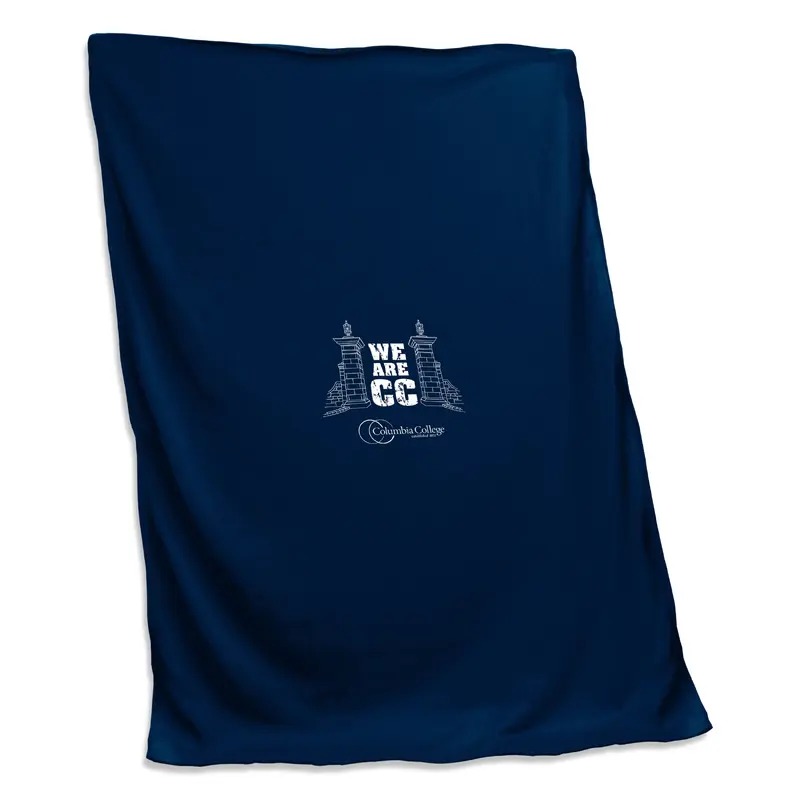 Columbia College Custom Screenprinted Sweatshirt Blanket