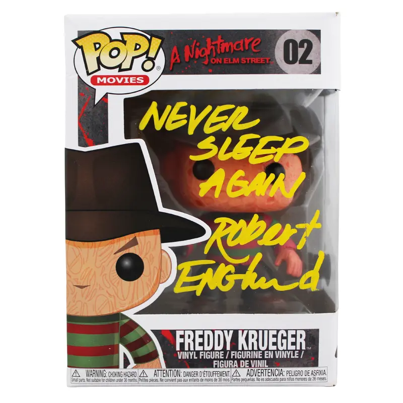 Robert Englund Signed Freddy Krueger #02 Funko Pop Vinyl Figure BAS #BS78006