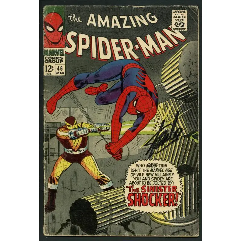 Stan Lee Signed Amazing Spider-Man #46 Comic Book The Shocker PSA/DNA #W18622