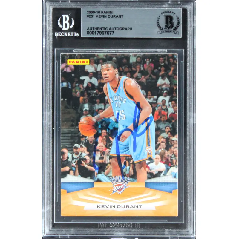 Thunder Kevin Durant Authentic Signed 2009 Panini #231 Card BAS Slabbed