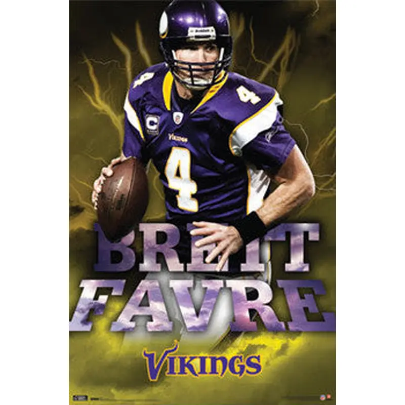 Brett Favre "Electric!" Minnesota Vikings Poster - Costacos 2010