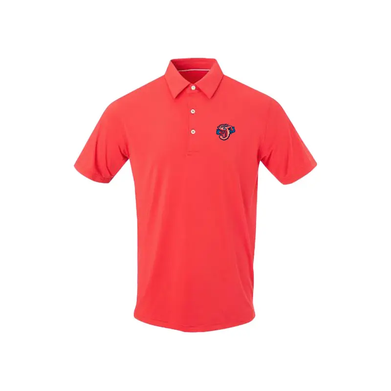 Jacksonville Jumbo Shrimp The Cowford Collection Ecotec Patriot Red Polo