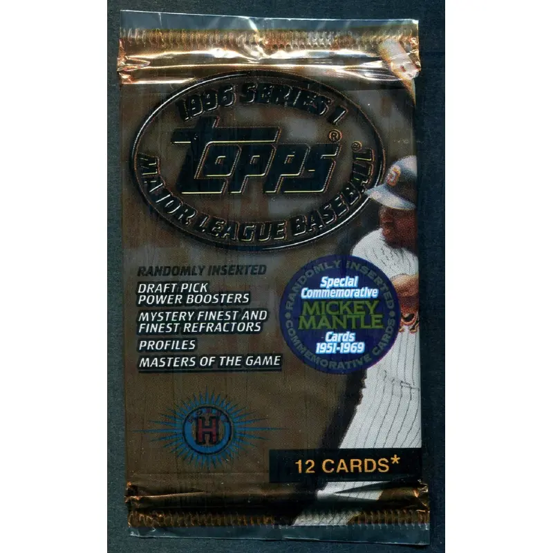 1996 Topps Baseball Unopened Series 1 Pack (Hobby) (12)