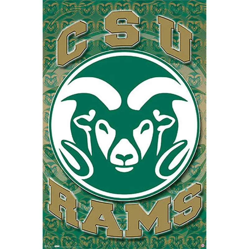 Colorado State University CSU Rams Official NCAA Team Logo Poster - Costacos Sports