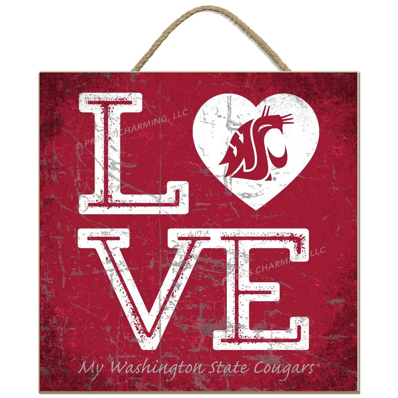 WSU LOVE 10"x10" Sign