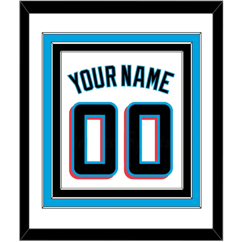 Miami Name & Number - Home White - Triple Mat 1