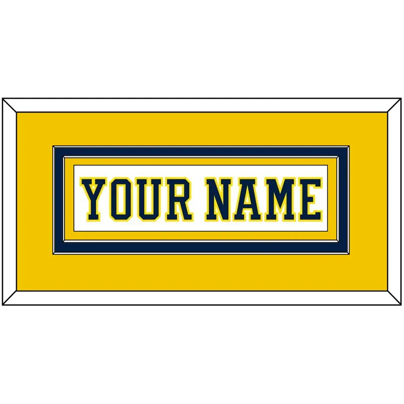 Michigan Hockey Nameplate - Home White (2019-2020) - Double Mat 3