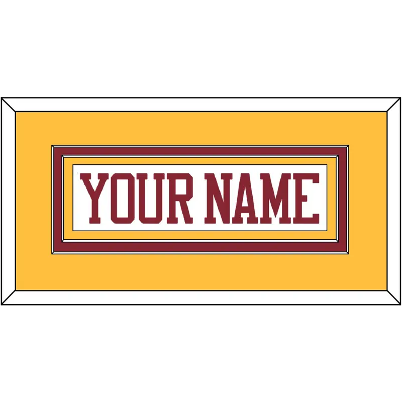 Minnesota Hockey Nameplate - Home White - Double Mat 3
