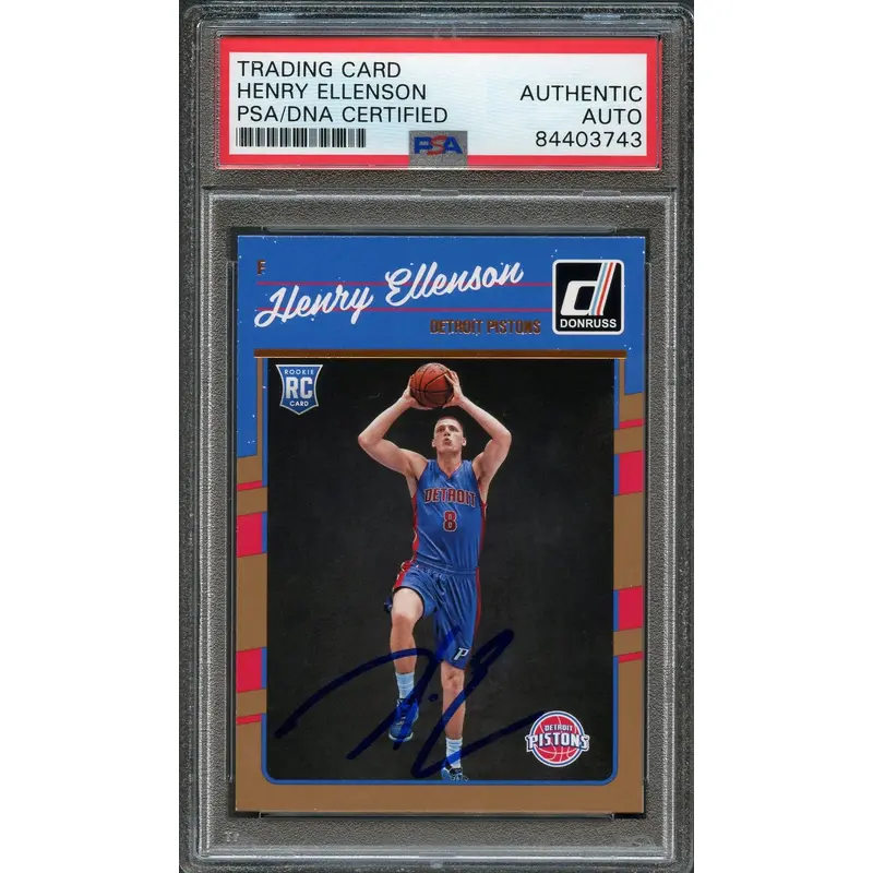 2016-17 Panini Donruss #165 Henry Ellenson Signed Card AUTO PSA Slabbed RC Rookie