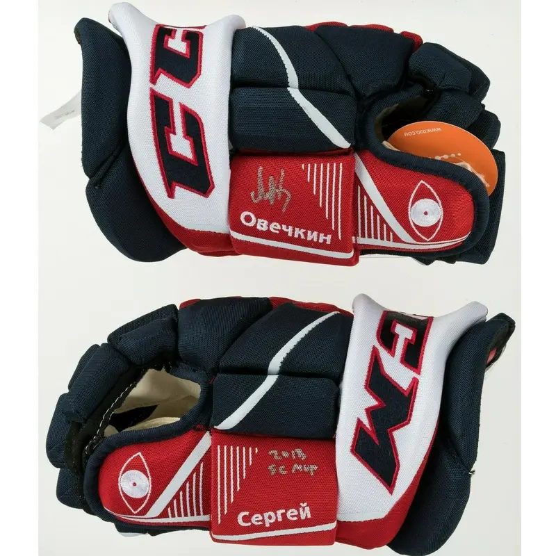 Alexander Ovechkin Signed Authentic CCM Game Model Hockey Gloves JSA COA
