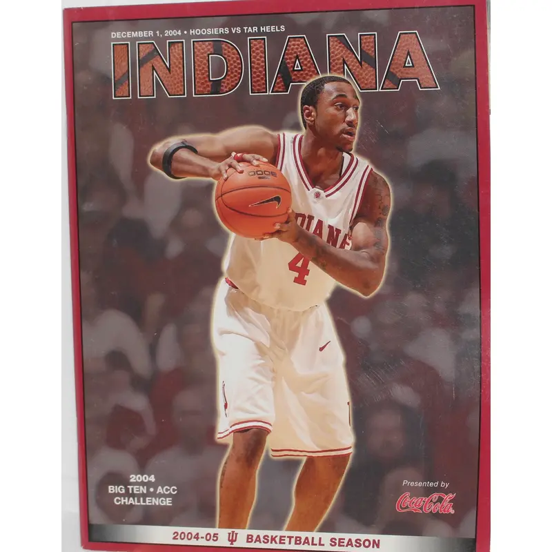 2004 North Carolina vs Indiana University Big 10 ACC Challenge Basketball Progam