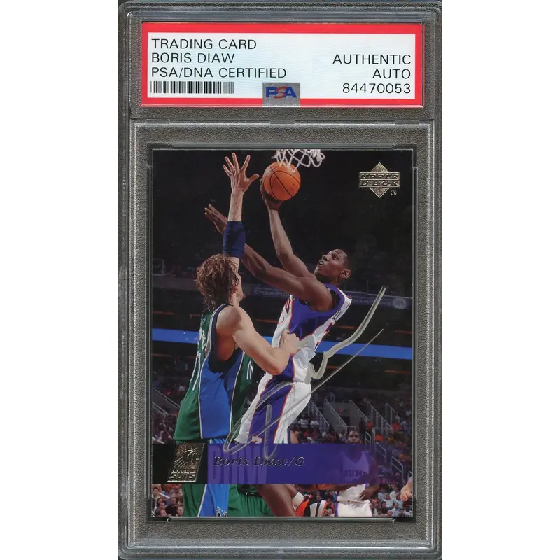 2006-07 Upper Deck #152 Boris Diaw Signed Card AUTO PSA Slabbed Suns