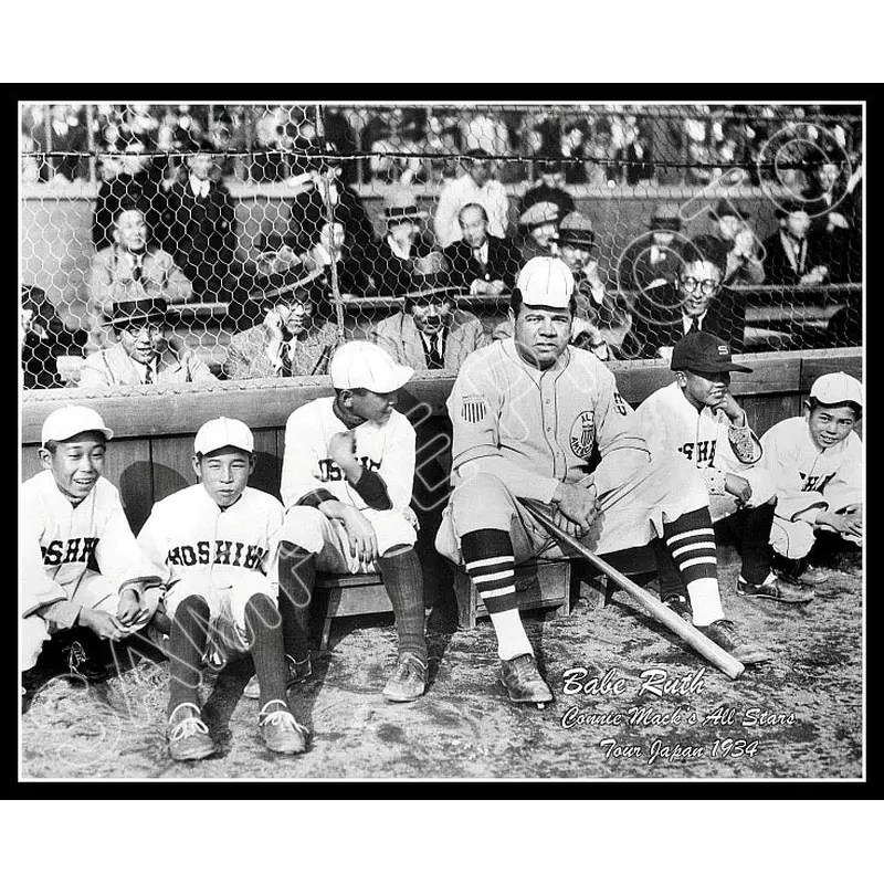 Babe Ruth 8X10 Photo - 1934 Tour Of Japan New York Yankees - 723