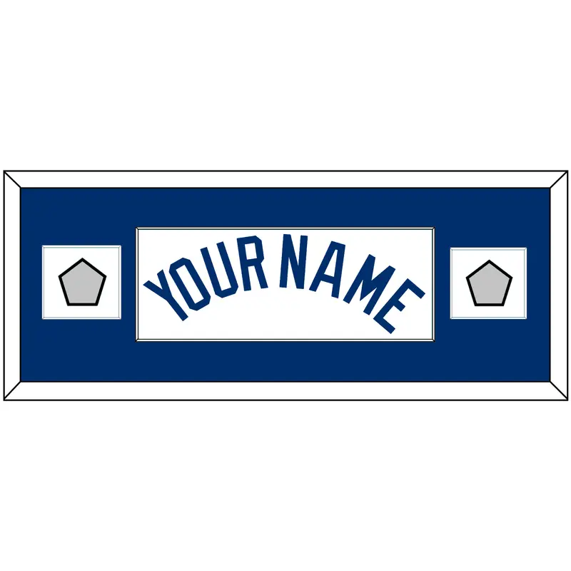 Los Angeles Name & 2 World Series Jersey Patches - Home White - Single Mat 2