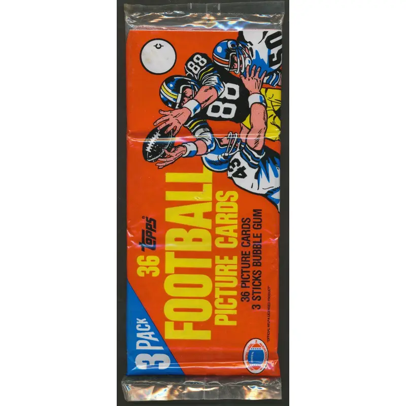 1983 Topps Football Unopened Grocery Rack Pack (Lot of 12) (BBCE)