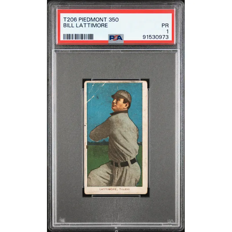 Bill Lattimore 1909-11 T206 Piedmont 350 PSA 1 Poor