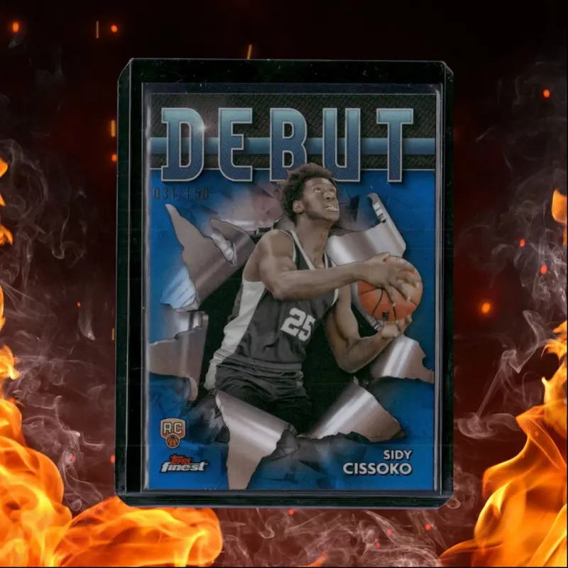 2023-24 Topps Finest Basketball Sidy Cissoko Debut Blue Refractor Rookie #D-26