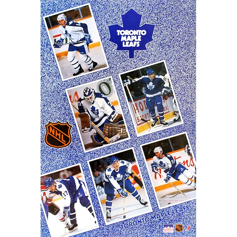 Toronto Maple Leafs "Super Action" 6-Player Team Poster - Starline 1990