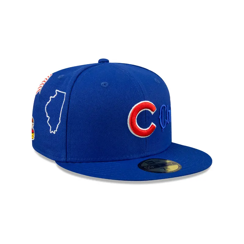 Chicago Cubs Script 59Fifty Fitted Cap - Blue
